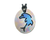Teen Personal Pendant - Blue Dolphin on patterned background