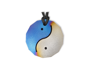 Personal Pendant - 25 - Yin Yang blue and silver