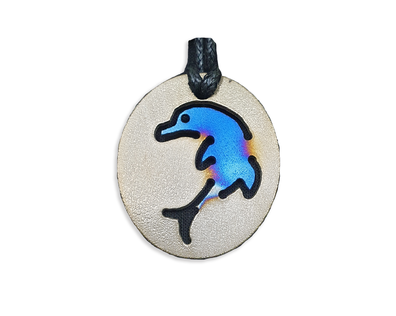 Teen Personal Pendant - Blue Dolphin on gold