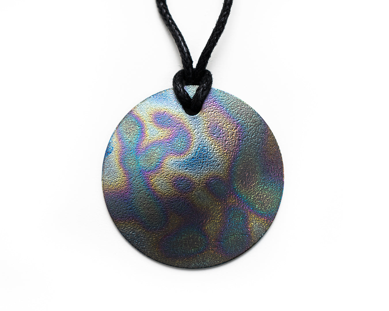 Multi coloured titanium Personal Pendant for EMF Balancing and Energy Harmonising.